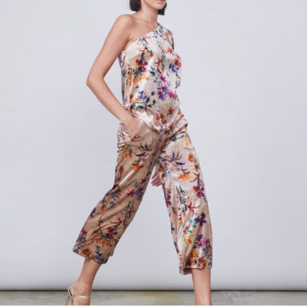 Allen Schwartz Harlowe Cropped Pant in Floral Print, Size 4